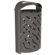 Poubelle Venise 120L acier couvercle réhaussé cendrier - Procity