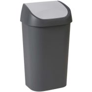 Poubelle à couvercle à bascule Mistral - Anthracite - 50L