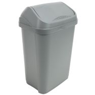 Poubelle à couvercle basculant - 25L - Gris - Manutan Expert