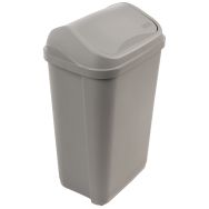 Poubelle à couvercle basculant 50L - Gris