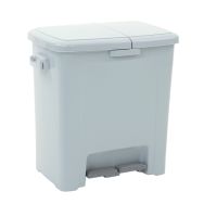 Poubelle à pédale double Dustbin 45L Plastique Gris