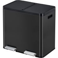 Poubelle à pédale tri sélectif Essential 1 - 2x22L - Noir
