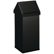 Poubelle avec couvercle basculant de 110 litres Noir