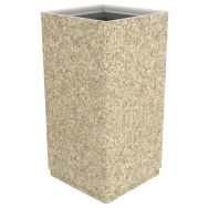 Poubelle carrée NAIA 80 L béton gravillons lavés