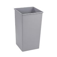 Poubelle carrée en plastique - 133 litres - grise