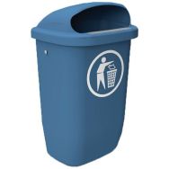 Poubelle de rue 50L bleu