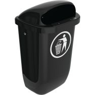 Poubelle de rue 50L gris
