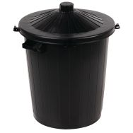 Poubelle de rue noire - 80L