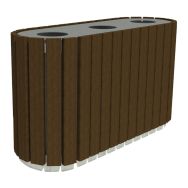 Poubelle tri ESCAPADE 70 L bacs plastique recyclé - Espace Urbain