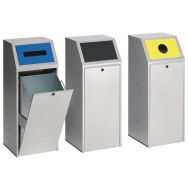 Poubelle de tri sélectif en acier - 70L - Var