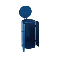 Poubelle en métal 120 litres H:100 cm Col.:Bleu