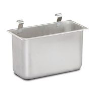 Poubelle inox avec crochets pour chariot