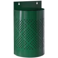 Poubelle murale demi-ronde 45 litres Vert foncé 6005