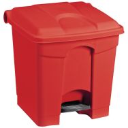 Poubelle plastique agroalimentaire 30 L rouge