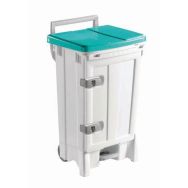 Poubelles agroalimentaire à ouverture centrale - 90 L Vert