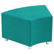 Pouf forme d’angle structure bois mousse similicuir - Mirplay School