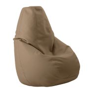 Pouf Bin souple tissu simili cuir - Spouf