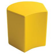 Pouf Camomillia pétale simili cuir hauteur 45 cm - Spouf