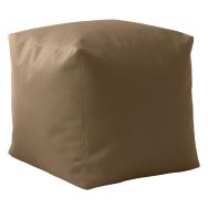 Pouf Cubico souple 50 x 50 cm tissu simili cuir - Spouf