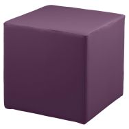 Pouf Cubo rigide 45 x 45 cm tissu simili cuir - Spouf