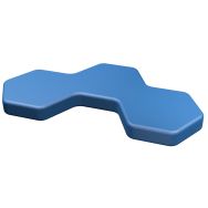 Pouf Honey courbe H 10cm L/P 120 x 47,5 cm