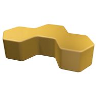 Pouf Honey courbe H 30cm L/P 120 x 47,5 cm