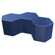Pouf Honey courbe H 40cm L/P 120 x 47,5 cm