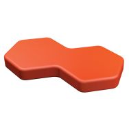 Pouf Honey décagone H 10cm - L/P 86 x 47,5 cm