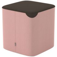 Pouf Ilun carré tissu Cura polyester recyclé non feu - Sokoa