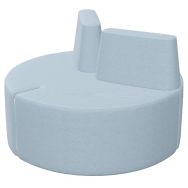 Pouf Tri Ply Ø 115 cm + dossiers tissu polyester - Nowy Styl