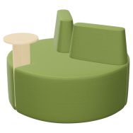 Pouf Tri Ply Ø 115 cm + dossiers + tablette tissu enduit - Nowy Styl