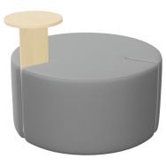 Pouf Tri Ply Ø 85 cm + tablette tissu enduit - Nowy Styl