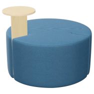 Pouf Tri Ply Ø 85 cm + tablette tissu polyester - Nowy Styl