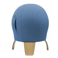 Pouf ballon Loona B ergonomique coloris bleu pieds bois