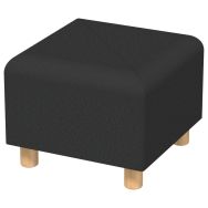 Pouf carré accueil Izari pied bois - Sokoa