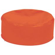 Pouf galette billes Diabolo enduit PVC  mandarine