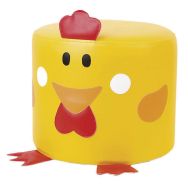 Pouf en mousse motif poule