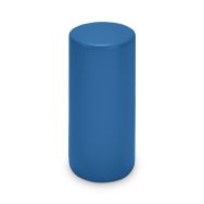 Pouf puzzle cylindre H60cm Ø 30/60cm bleu java