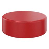 Pouf rond rouge