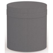 Pouf sur vérins de réglage diamètre 40xH43 cm gris orage