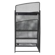 Présentoir de table Prez 3 compartiments format A5 métal mesh noir