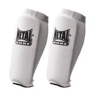 Protège Tibia Coton Metal Boxe Elast Blanc