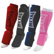 Protège Tibia+Pied Coton Elast. rose XXS Metal Boxe