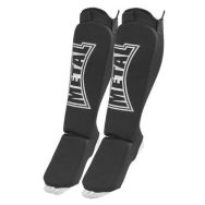 Protège Tibia + Pied Coton Metal Boxe Elast Noir
