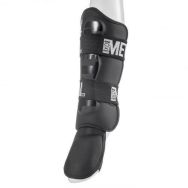 Protège tibia + pied détachable pro Metal Boxe Noir