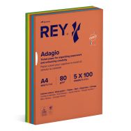 Ramette 500 feuilles A4 80g 5 teintes vives assorties