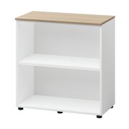 Rangement Sans portes hauteur 86 cm + top Orme/Blanc