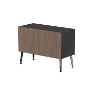 Rangement bas Teni pied métal 2 portes battantes hauteur 74 cm - MBA