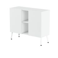 Rangement bas Teni pieds métal lg.120 cm ht.101 cm portes niches - MBA
