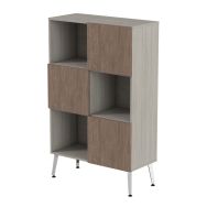 Rangement haut Teni pied métal lg.120 cm ht. 160 cm portes damier-MBA